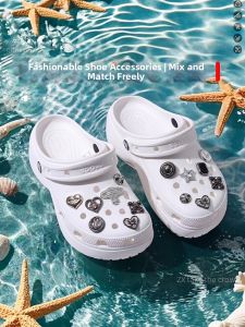JVBV | Kitty DIY Crocs Clog Accessories Black