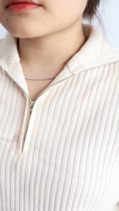 Atasan Wanita Lengan Panjang / Kaos Knit Premium / Atasan Turtleneck Zipper Model Kekinian - Ramise