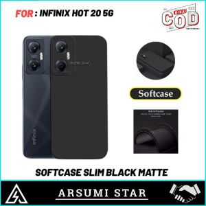 PROMO CASE INFINIX HOT 20S / INFINIX HOT 20 5G PROTECT CAMERA SOFTCASE SLIM BLACK MATTE SILOKON CASING