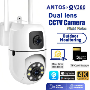 V380 Pro CCTV Camera Original Dual Lens 360 Outdoor Waterproof Surveillance Two-Way Audio Night Vision Security Cameras