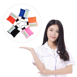 หน้ากาก CPR สำหรับกระเป๋าหรือพวงกุญแจ CPR หน้ากากฉุกเฉินพร้อมวาล์วทางเดียวสำหรับการฝึกเครื่องมือฉุกเฉินหรือ AED