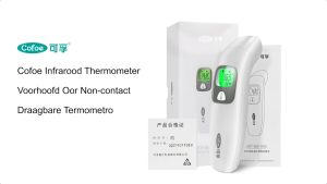 Cofoe 3 in 1 Ear & Forehead Infrared Thermometer LCD Heat Indicator Tri-color Backlight IR Home For Baby Child Adult Object Thermal Fever Measurement