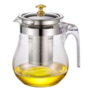 Heat-Resistant Glass Teapot 350-500ML with Filter - Household Kettle