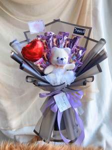 Buket jajan L 3 tusuk /buket ciki /hadiah wisuda /hadiah ultah