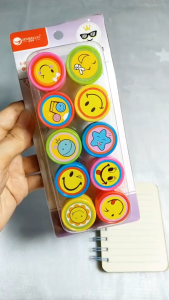 [Bộ 10 Cái] Con Dấu Giáo Cụ Đồ Chơi Giáo Dục Trẻ Em Dấu Khen Cho Bé Hoạt Hình Văn Phòng Phẩm Học