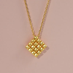 Chow Sang Sang 周生生 Dazzling 999.9 24K Pure Gold Sleek Facet Geometric Necklace for Women 47cm 95511N Price-by-Weight Approx. 5.6g Gold