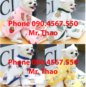 Quần áo cho Chó Mèo Vải Nhung vải len dày ấm áp Quần áo thú cưng