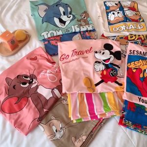 ชุดนอนผู้หญิง แขนสั้นขายาว และน่ารัก ชุดนอนแขนสั้น ชุดนอนการ์ตูน, เซตชุดนอน ฟรีไซส์ และชุดนอนแขนขายาว BL-2