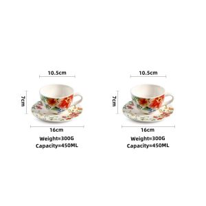OMK American Style Underglaze Ceramic Coffee Cup Mug Spring Series