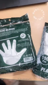Sarung Tangan Plastik Premium Hosenli Isi 100 PCS – Food Grade Tebal & Anti Bocor