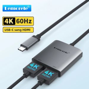 Lemorele | Bộ Chuyển Đổi Lemorele 4K USB-C Sang HDMI Bộ Chuyển Đổi Type-C Sang HDMI Cho PC Laptop/Điện Thoại Phản Chiếu Màn Hình & Màn Hình Mở Rộng Lên TV/Màn Hình