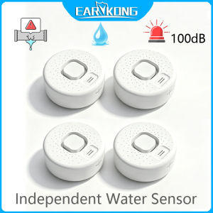 Standalone Water Leak Detector Sound Alarm High Decibel Loud Buzzer Water Leakage Sensor Overflow Alert for Kitchen Bathroom