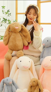 Cute Lop Rabbit Plush Toy Soft Stuffed Long Ears Bunny Doll Funny Babys Sleeping Companion Delicate Home Decoration Kid