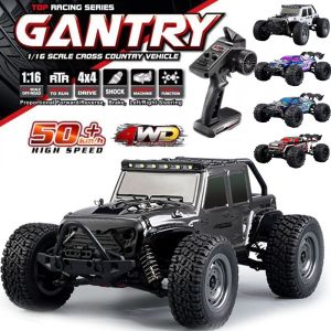 4WD RC xe với đèn LED 2.4 Gam đài phát thanh điều khiển từ xa xe ô tô Buggy off-road điều khiển xe tải bé trai đồ chơi cho trẻ em 1:16 50 km/h