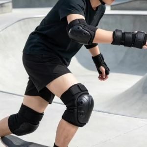 6‑in‑1 Knee Elbow Wrist Guards Protective Gear Set for Adults Safety Pads for Skateboarding Roller Skating Biking Cycling