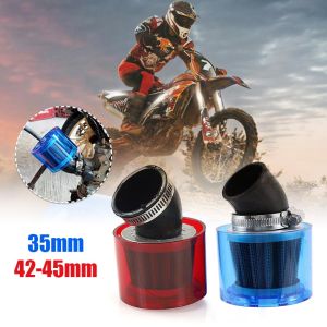 35mm/45mm Motorcycle Inclined Air Filter Cleaner ATV PIT Dirt Bike 50cc 110cc 125cc Straight Elbow Waterproof Air Filter 45 Degree Bend Splash Proof Plastic Cover Air Filter