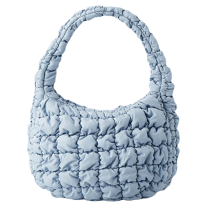 Pink Cloud Folded Orange Girl Korean Style down Underarm Handbag New Fashion Shoulder Bag Casual Simple Style Zipper Closure