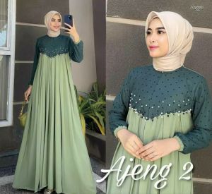 Ajeng gamis pesta mewah bahan ceruty babydoll premium lembut full puring