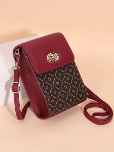 กระเป๋าใส่โทรศัพท์มือถือแบบสะพายข้างสำหรับผู้หญิง กระเป๋าใส่เหรียญแบบถือได้ ดีไซน์เก๋ไก๋ สไตล์ยุโรป หนัง PU พิมพ์ลาย