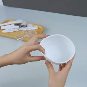 ชุด JIN.LUCKY ชุดถ้วยมาส์กซิลิโคลน 1ชุด มีอุปกรณ์ 4 ชิ้น ชุดถ้วยผสมมาร์คหน้า