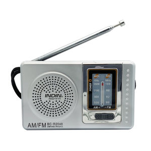 Portable FM/AM Pocket Radio with Telescopic Antenna 2AA Battery Powered 3.5mm Headphone Jack and Speaker for Emergency Use