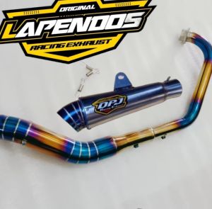 KNALPOT DPJ fullsystem SARTENG PUCUK BLUE LEHER BLIE GOLDVIXION