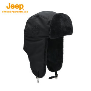 Jeep Lux | Mũ lưỡi trai ấm áp mùa đông Jeep Lux dành cho nam nữ đi xe đạp du lịch chống gió lông cừu bảo vệ tai khăn choàng trùm đầu