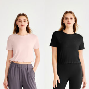 miiow | Casual Black Round Neck Short Sleeve T-Shirt Loose Fit Summer New Style Walking Running Base Layer Top For Women MiiOW Cat Person