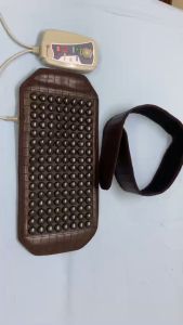 Đai đá nhiệt nóng HQ Fanocare KT 25*55cm tròn đen bóng giảm mỡ bụng đau lưng đau cột sống (Tặng 1 vòng tay đá)