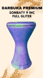 DARBUKA GRADE A SOMBATY FULL GLITER SIZE 9 INCI