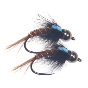 6PCS #8 #10 #12 Fast Sinking Bead Head Flash Back Pheasant Tail Nymph Wet Fly Rocky River Trout Fly Fishing Flies Bait Lure