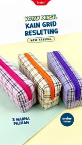 Kotak Pensil Kain Resleting Fancy / Tempat Pensil Resleting