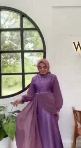 GAMIS PESTA MEWAH MUSLIMAH MODEL SEMI DUYUNG MALIKA