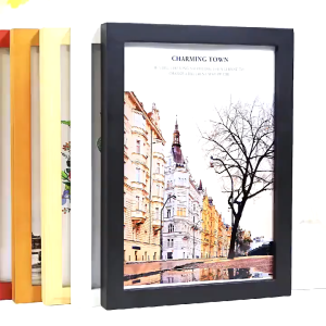3D Hollow Photo Frame Wooden Platform 6-inch/A4 Wall Hanging Solid Wood Nordic Creative Wall Hanging Picture Frame-COZII