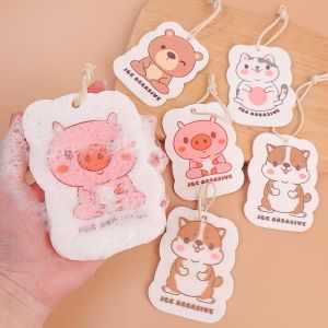 4 ชิ้น ฟองน้ำสะอาดอเนกประสงค์ห้องครัวลายการ์ตูน สำหรับจานผ้าเช็ดจานเครื่องมือทำความสะอาดที่เช็ดหม้อ