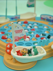 53pcs Fishing Game For Kids Toddlers Magnetic Music Fishing Toy With Fish Poles For Ages 3-12