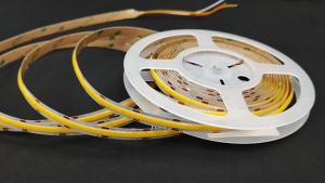 CCT COB LED Strip Lights High Density 608 LEDs/m Flexible Dimmable FOB Led Tape 2700K to 6500K Changeable LED Lighting DC12V 24V