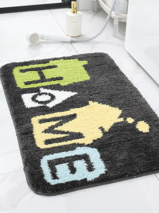 Bathroom Mat Quick Dry Absorbent Door Mat Bedroom Doorway Carpet Non Slip Home Use Toilet Entrance Rug Machine Washable