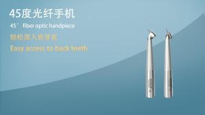 NICEDEN หัวมินิแบบทันตกรรมความเร็วสูง45องศาปุ่มกด3สเปรย์น้ำแร่ชิ้นส่วนด้วยมือพร้อมไฟ LED ไฟเบอร์ออปติกสำหรับการจับคู่รวดเร็วของ Kavo