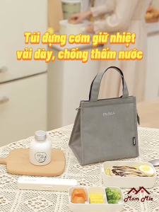 Túi đựng cơm giữ nhiệt loại tốt túi đựng cơm giữ nhiệt văn phòng có dây kéo chống thấm nước - T025