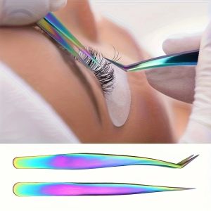 1Pcs/4Pcs High Quality Curved Straight Nail Art Supplies Clip Applicator Extension Tools Eye Lashes Tweezer False Eyelashes