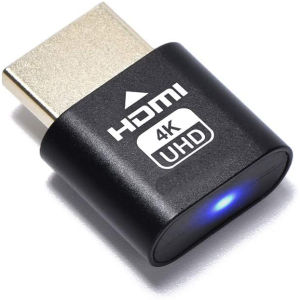 4K UHD HDMI EDID Dummy Plug Headless Virtual Display Emulator DDC Adapter For Bitcoin Mining Remote Desktop GPU Mining Rig