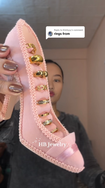 H.B Jewelry ELOISE Buckle Chain Ring for Daily Fashion Accessories - JZ00067