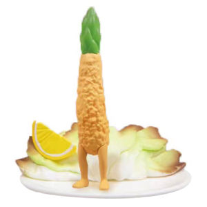 HULUXIONGDI | Authorized Cooking Theme Fried Shrimp and Eggplant Standing Tempura Figure