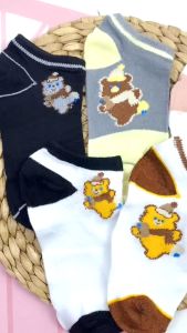 Kaos Kaki Pendek Motif Beruang Bear KaosKaki Semata Kaki Kaus Kaki Fashion Wanita Korea PST