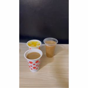 Gelas Plastik Aqua 220ml 2.4gr / Gelas Bola Bola Polkadot Tebal Per Pack Cup Kopi Tahan Panas Murah