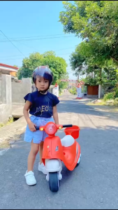 SHP VYLO 636 MOTORAN VESPA ANAK BAN KARET ADA MUSIK SEPEDA KESEIMBANGAN