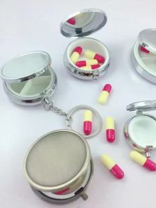 Travel Metal Pill Box Medicine Organizer Container Jewellery Case Storage Holder