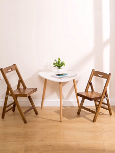 Bamboo Folding Chair S/M/L Sizes Dining Chair with Backrest No Assembly Portable Chair Household Space-saving Dining Stool Bar Chair便携式折叠椅餐椅吧台椅