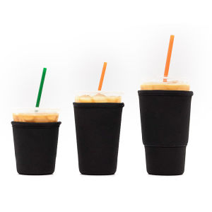 In Stock Pure Color Neoprene Hot-Proof Insulation Hand-Cranked Beverage Cup Sleeve Diving Cloth Cover McDonalds Cup Cover Coffee-Cup Sleeve
